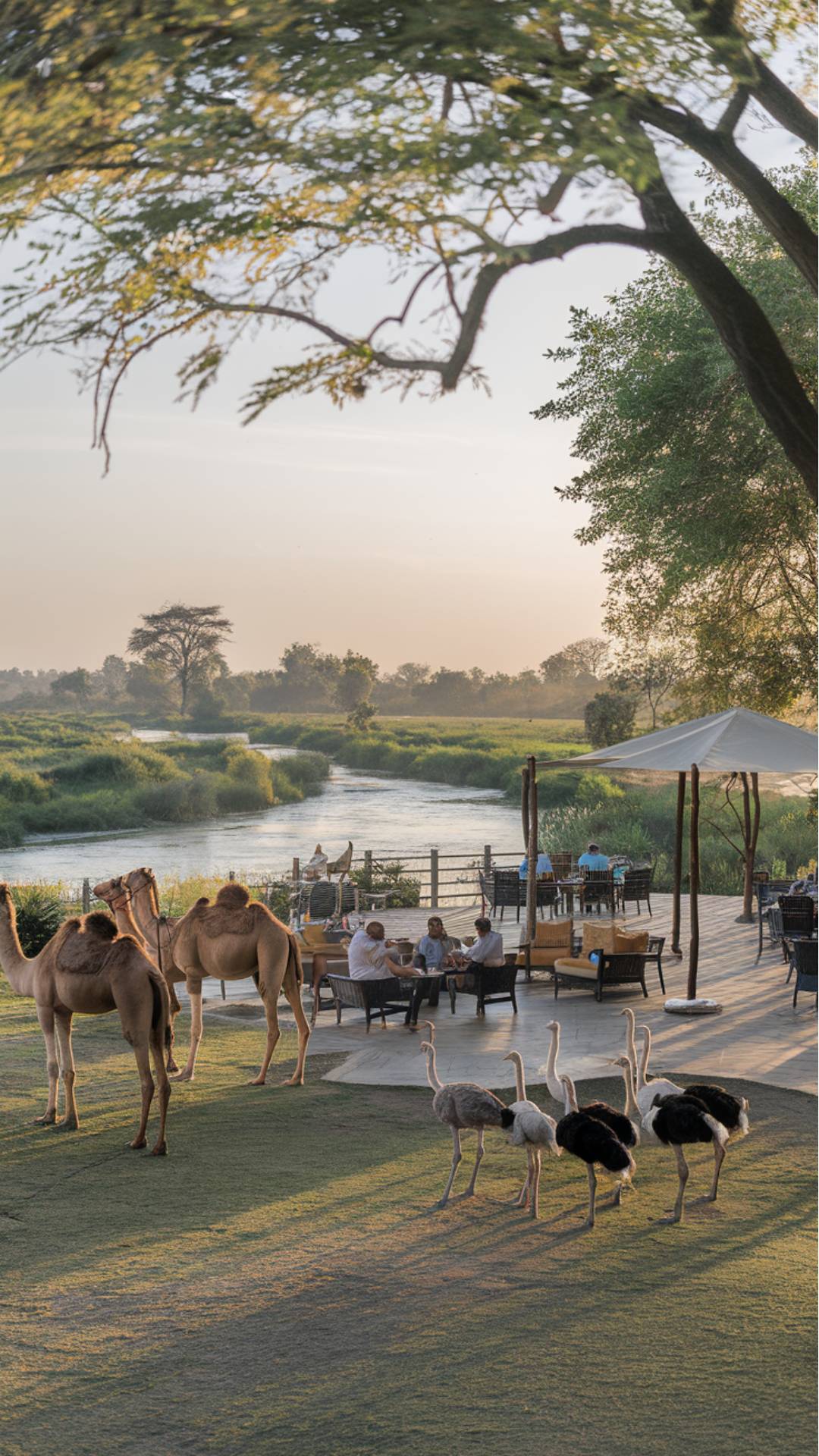 Ostriches and Camels at Omar Farms